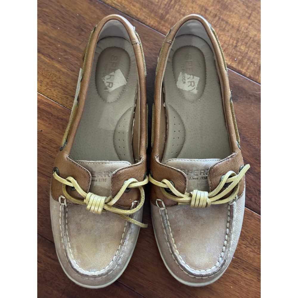 Sperry Top Sider Women STS97211‎ Brown Tan Leather Boat Shoes Size 6M